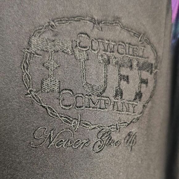 Cowgirl Tuff Co Zip Up Hoodie with Aztec Print On Arms with Zipper Pockets XL - Picture 6 of 10